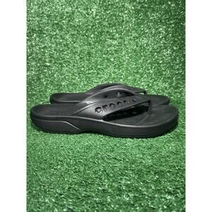 Crocs Baya II Flip Flop Sandals Black Slip On Slides Unisex Men’s 10 Women’s 12